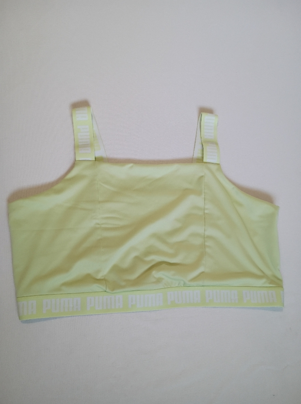 Puma XXL Mid Impact 4Keeps Sports Bra - Neon Lime Pow Green Athletic Sporty